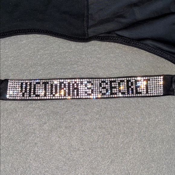 Victoria’s Secret Shine Strap Brazilian Panty VS Bling Panties Rare Black NEW - Picture 4 of 10